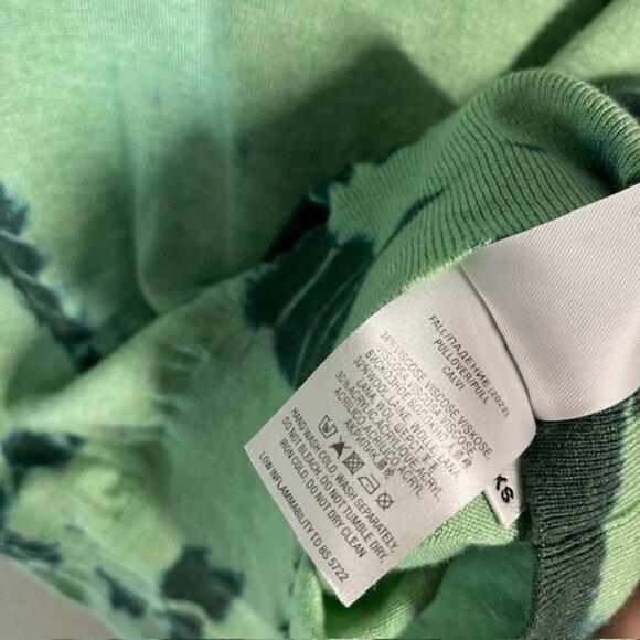 Essentiel Antwerp Sweater Womens XS Wool Blend Green Tie Dye Pullover - Picture 5 of 6
